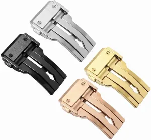 for Hublot Watch Strap 316L Stainless Steel Watch Buckle (Color : Silver, Size : 24mm)
