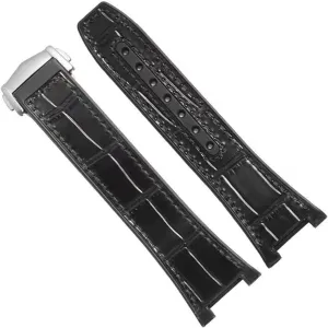 For Omega Constellation Double Eagle 131.133 Series Watchband Manhattan Rubber Cowhide Male Observatory Strap Notch