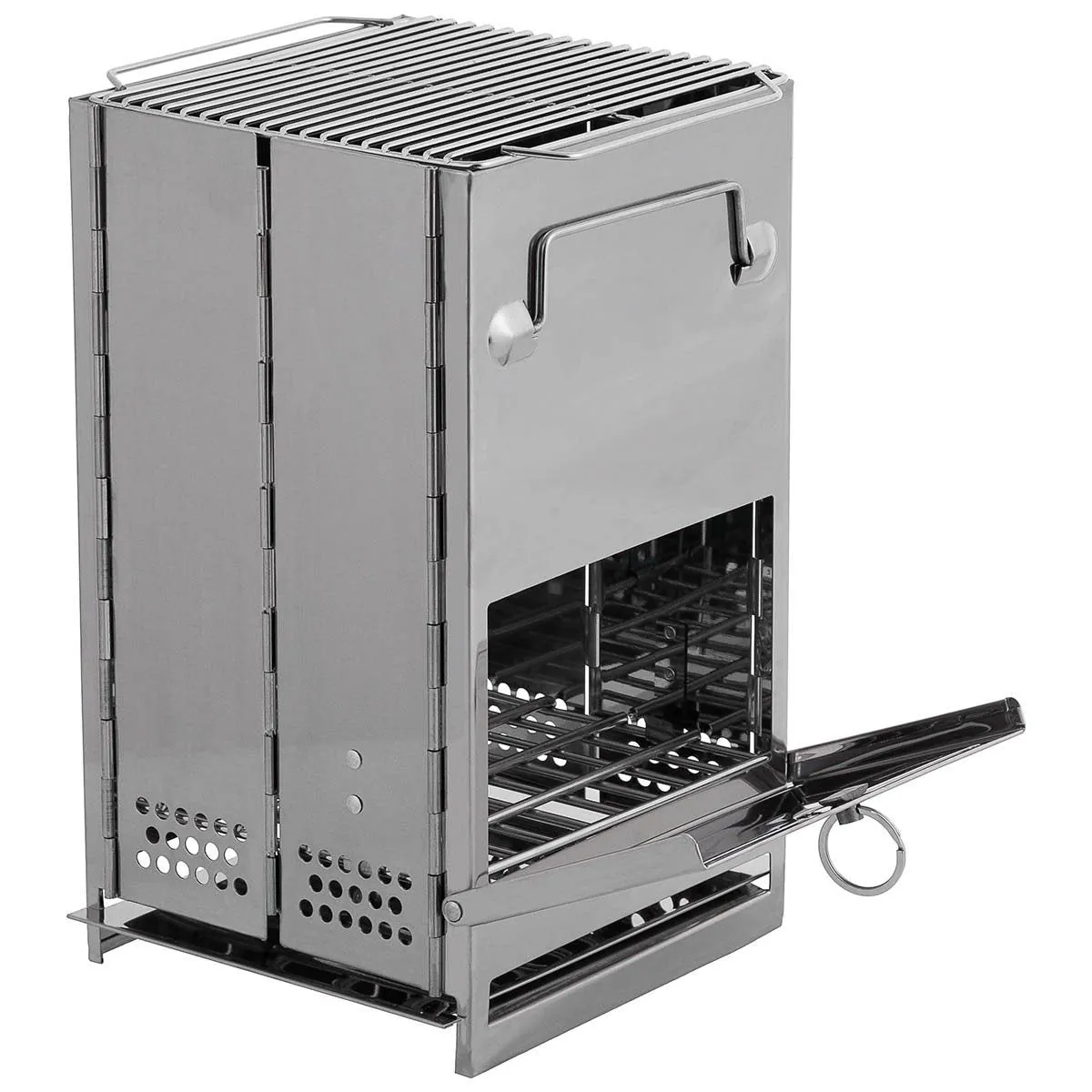 FOX Outdoor rocket Stove medium foldable STAINLESS STEEL