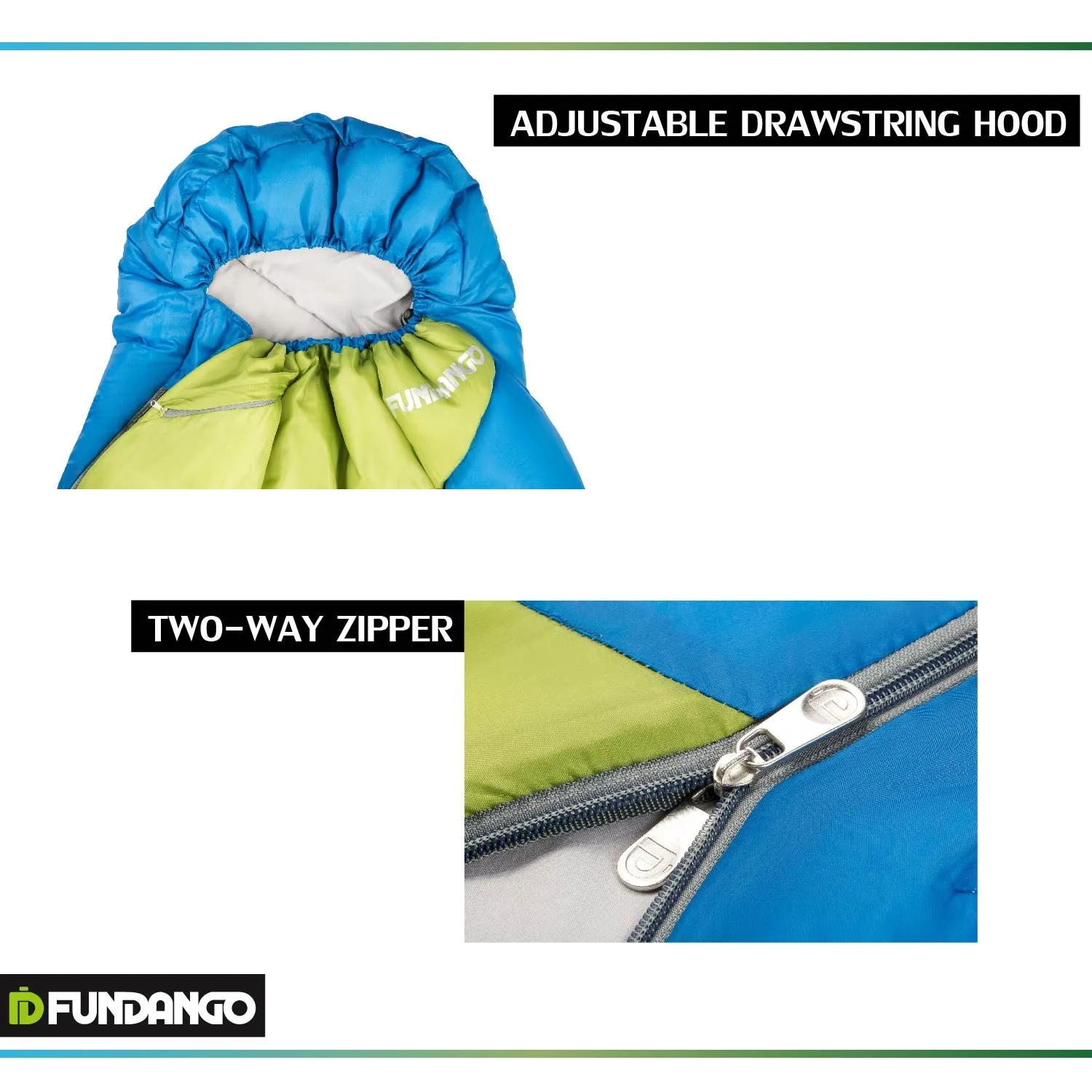 FUNDANGO CAMPER 300 Hooded Rectangular Sleeping Bag