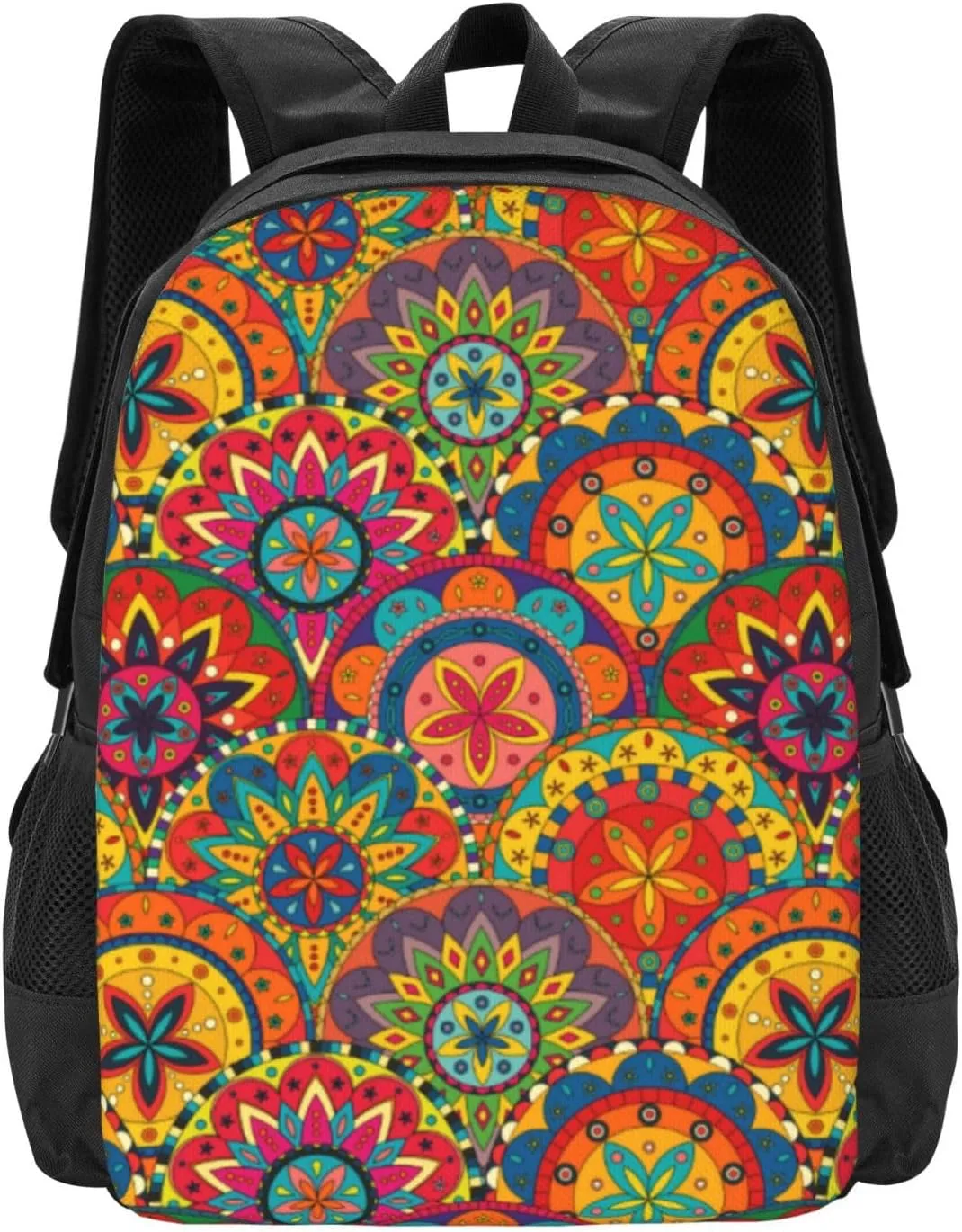 Funky Retro Colorful Mandala Lightweight Packable Backpack Travel Casual Large Capacity Daypack Foldable Backpack For Men Women