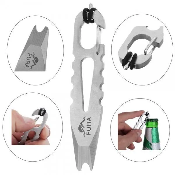 FURA Multi-Function 440 Stainless Steel Pocket Tool Silver Grey