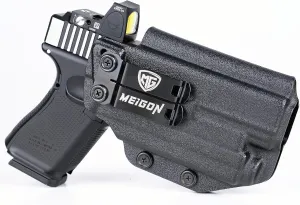G19/G17 Holster with Light, IWB Kydex Holster for Glock 17 19 19X 22 23 31 32 44 45 47 MOS with Olight Baldr S/Baldr MINI Laser Combo Flashlight, Red Dot Optics Cut, Inside Waistband Concealed Carry