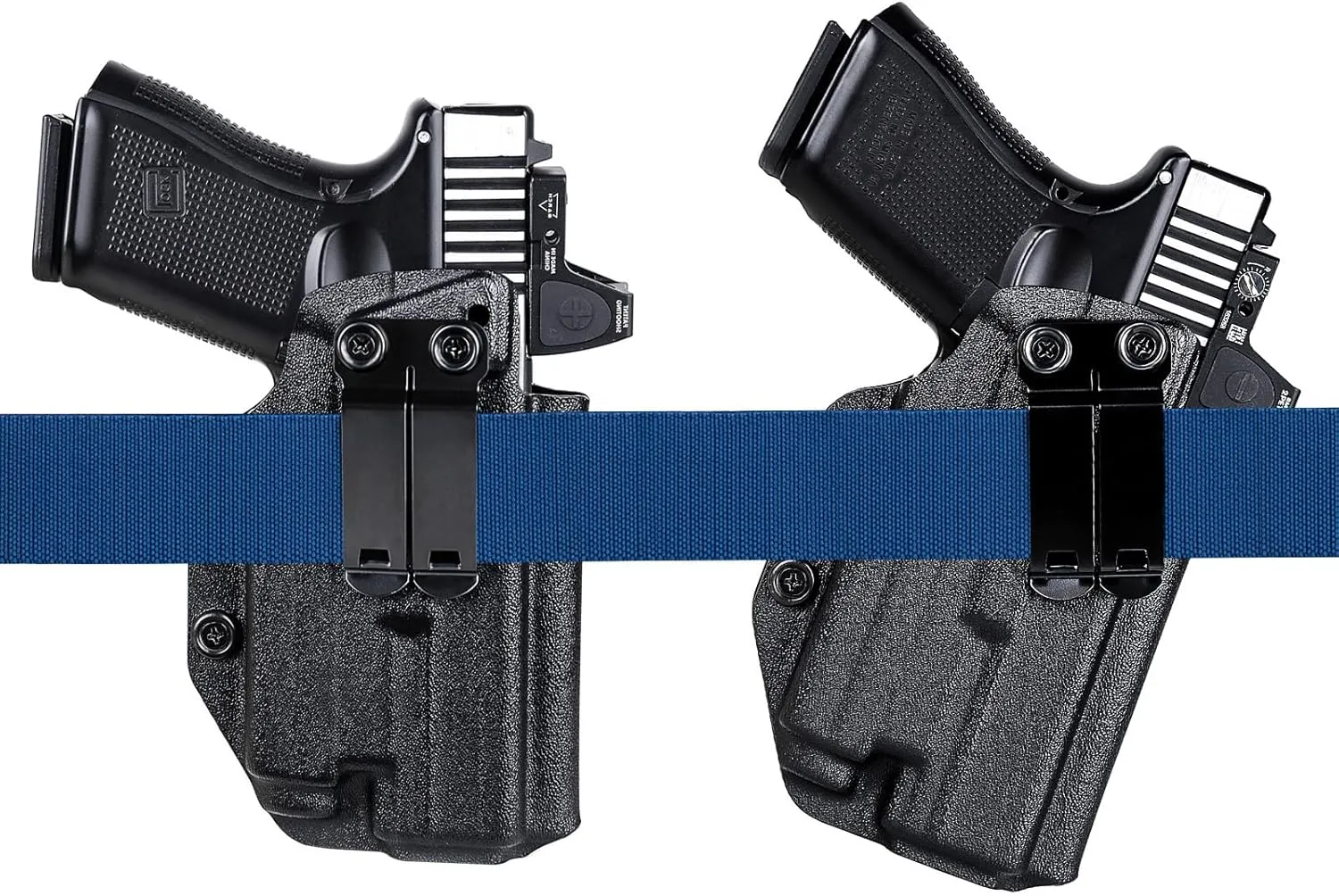 G19/G17 Holster with Light, IWB Kydex Holster for Glock 17 19 19X 22 23 31 32 44 45 47 MOS with Olight Baldr S/Baldr MINI Laser Combo Flashlight, Red Dot Optics Cut, Inside Waistband Concealed Carry