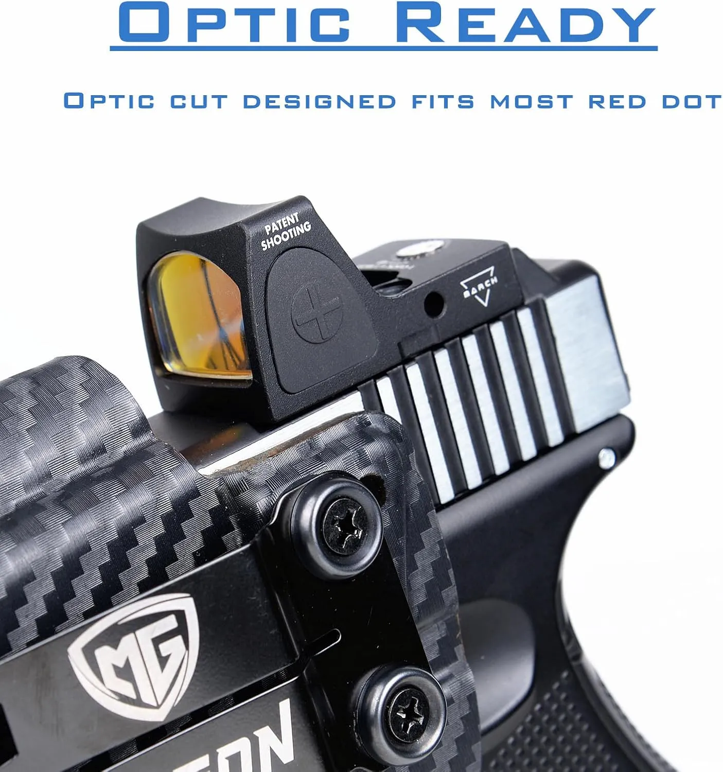 G19/G17 Holster with Light, IWB Kydex Holster for Glock 17 19 19X 22 23 31 32 44 45 47 MOS with Olight Baldr S/Baldr MINI Laser Combo Flashlight, Red Dot Optics Cut, Inside Waistband Concealed Carry