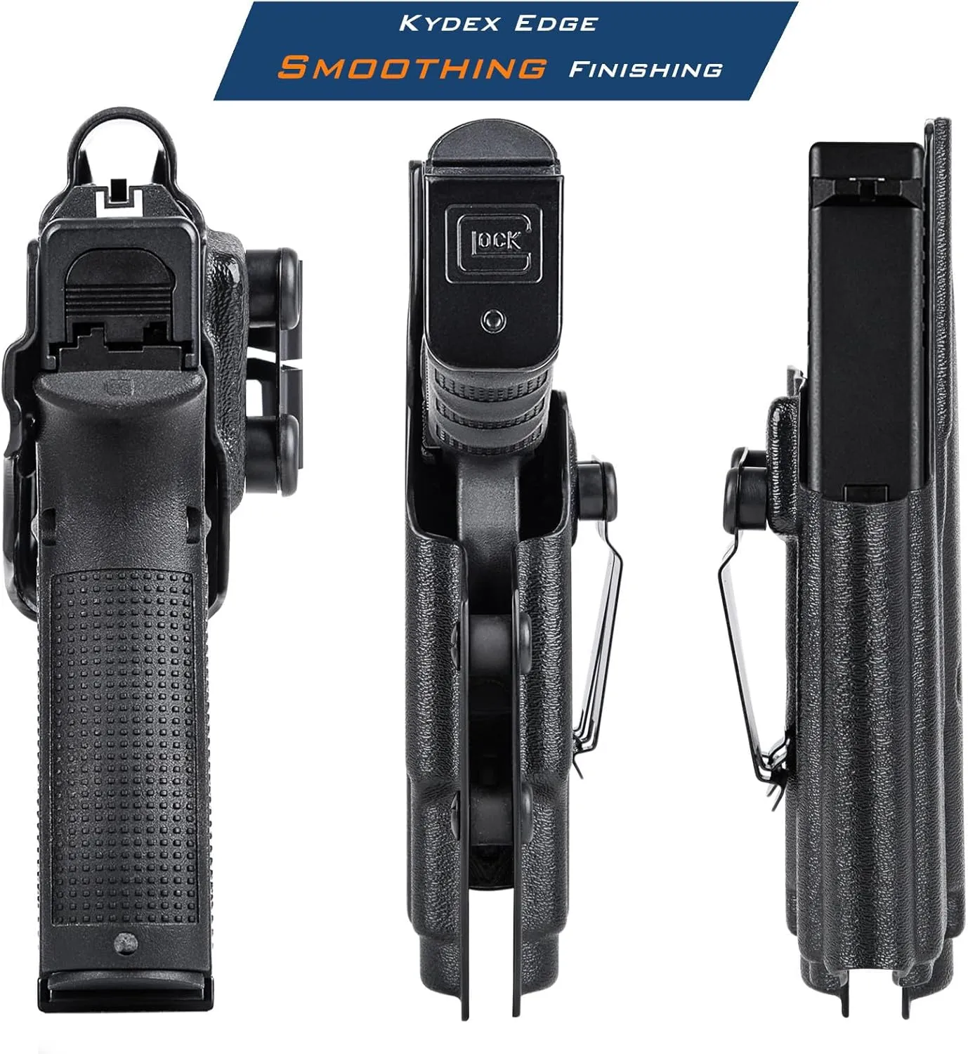 G19/G17 Holster with Light, IWB Kydex Holster for Glock 17 19 19X 22 23 31 32 44 45 47 MOS with Olight Baldr S/Baldr MINI Laser Combo Flashlight, Red Dot Optics Cut, Inside Waistband Concealed Carry