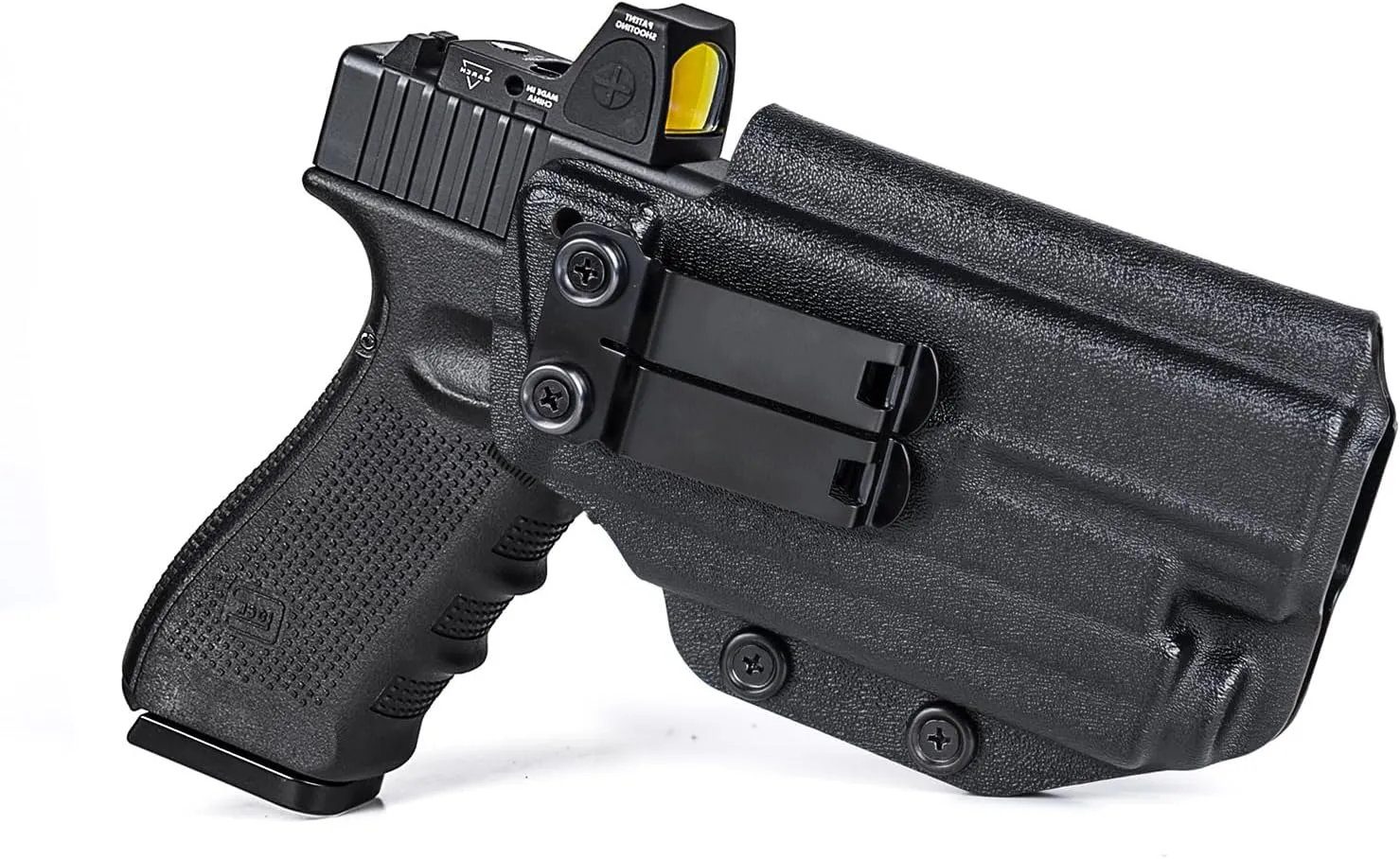 G19/G17 Holster with Light, IWB Kydex Holster for Glock 17 19 19X 22 23 31 32 44 45 47 MOS with Olight Baldr S/Baldr MINI Laser Combo Flashlight, Red Dot Optics Cut, Inside Waistband Concealed Carry