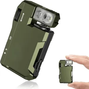 G5 EDC Light 400 Lumens, 2025 New Pefctiordent Mini Flashlight, Super Bright 3 Modes EDC Flashlight with Magnet, Dual Light, Ip68 Waterproof, for Outdoor, Emergency (Green)