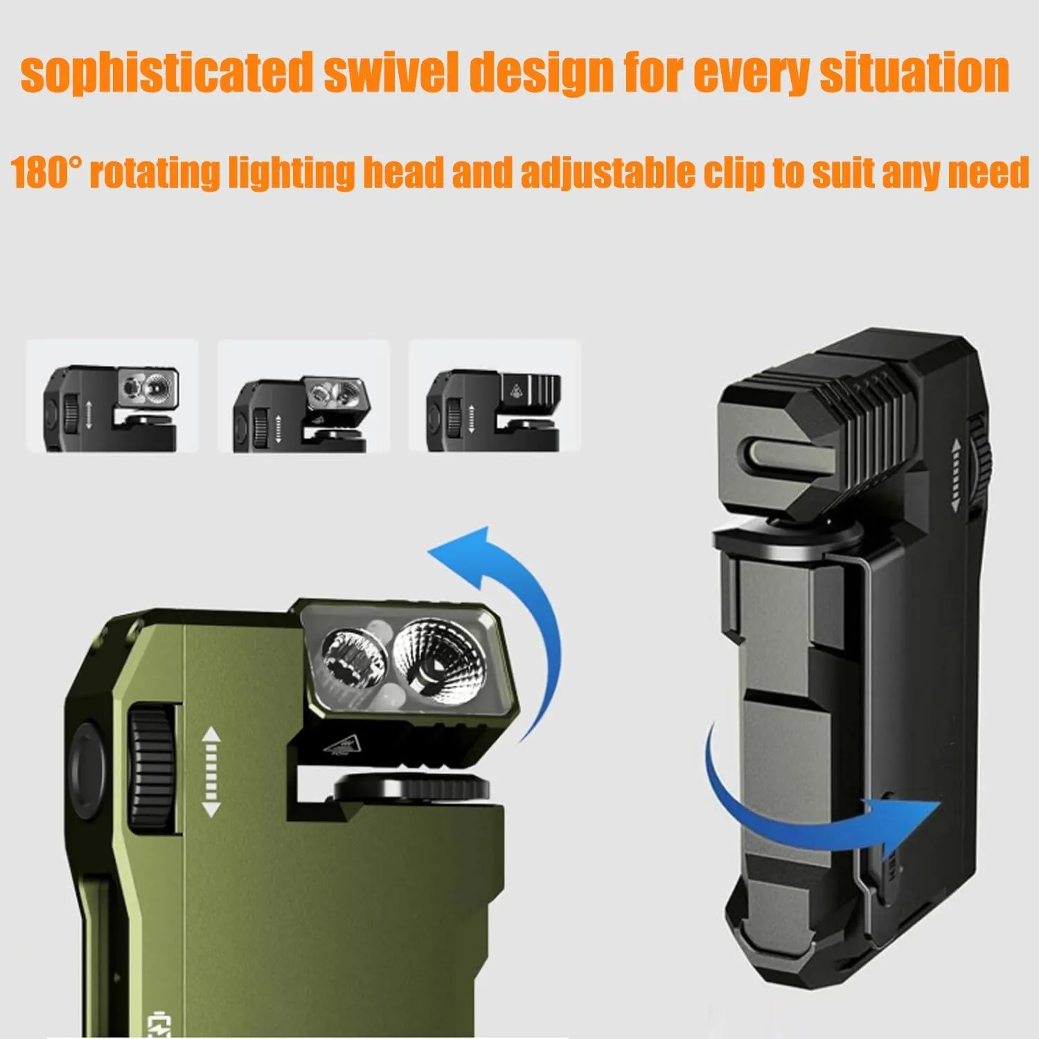 G5 Rechargeable EDC Flashlight,2025 New G5 EDC Light 400 Lumens,Super Bright 3 Modes EDC Flashlight,Mini Flashlight with Magnet,Dual Light,Ip68 Waterproof,for Outdoor, Emergency (Mix)