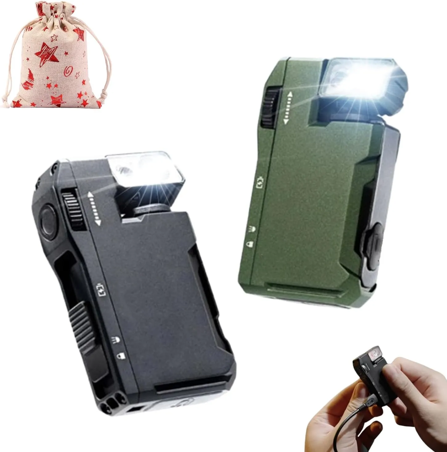 G5 Rechargeable EDC Flashlight,2025 New G5 EDC Light 400 Lumens,Super Bright 3 Modes EDC Flashlight,Mini Flashlight with Magnet,Dual Light,Ip68 Waterproof,for Outdoor, Emergency (Mix)