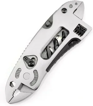 Gadpiparty Stainless Steel Pliers Wrench Set Small Adjustable Wrench Survival Gear Tools