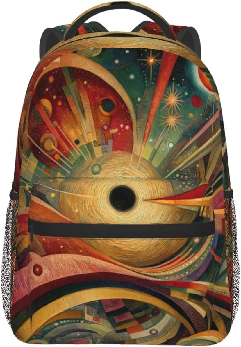 Galaxy, Geometric Shapes Vintage Backpack For Trekking Office Women/Female
