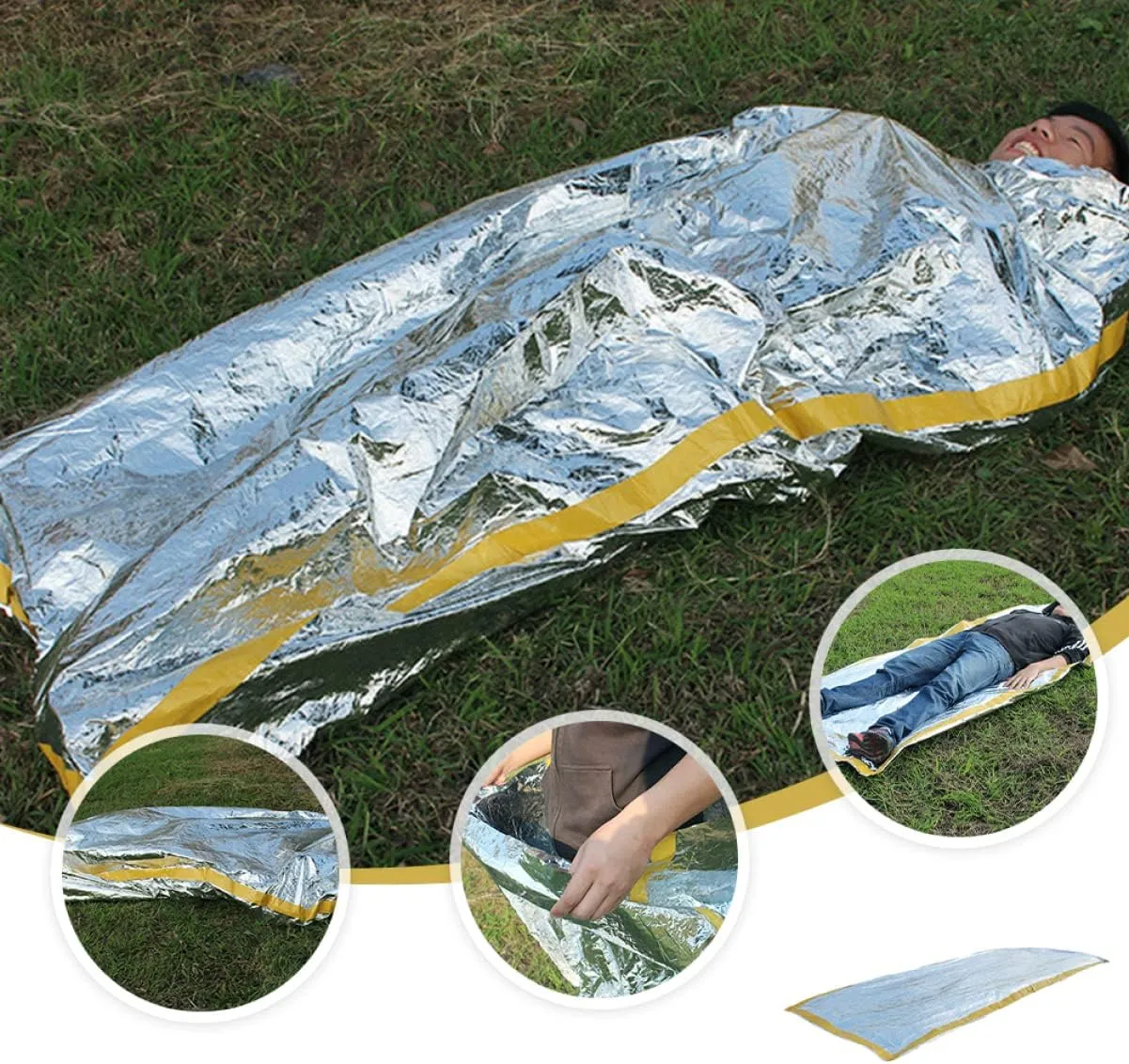 GALPADA First Aid Winter Camping Liners Warm Blanket for Camping Emergency Blankets Cold Waterproof Adults
