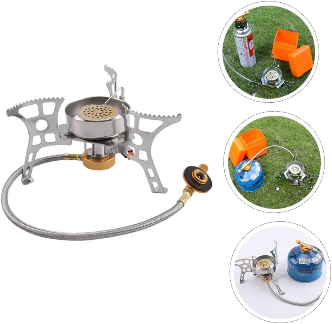 GANAZONO Compact Ignition Stove Burner Windproof Design for Efficient Cooking Portable Propane Camping Heater