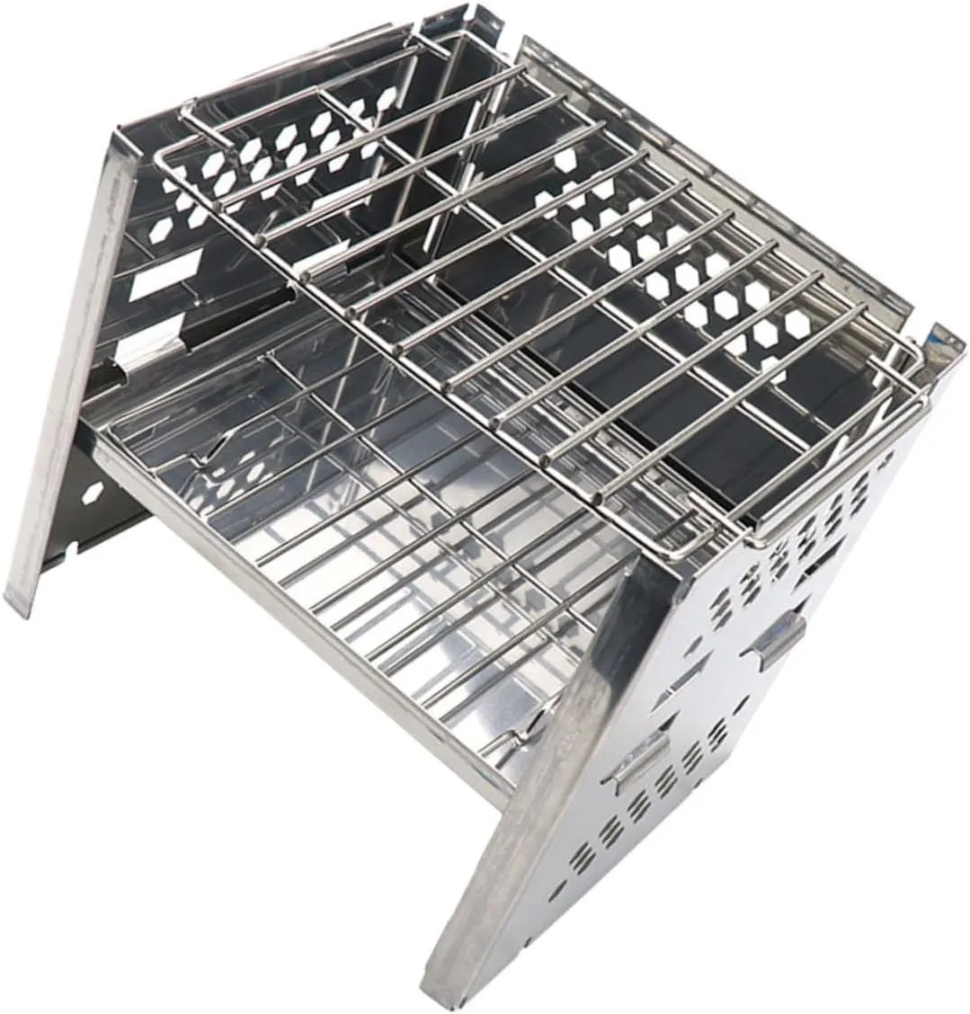 Garneck Grill Alternative Camping Grill Grate Portable Bbq Stove for Outdoor Garden Bonfire