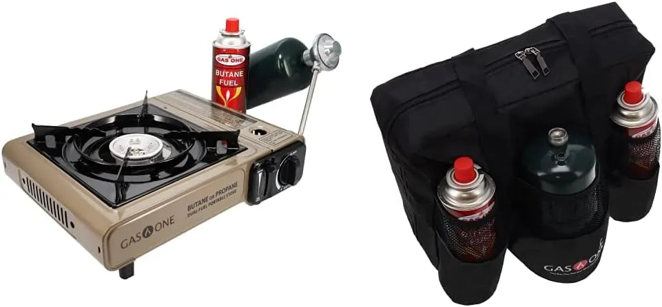 Gas One GS-3400P Propane or Butane Stove Dual Fuel Stove   Carry Bag for Portable Butane Stoves