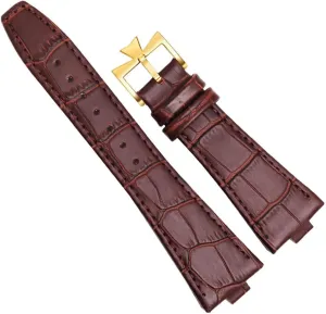 Genuine Leather Strap For Vacheron Constantin 4500V 5500V P47040 Overseas Series Watch Band With Stainless Steel Buckle