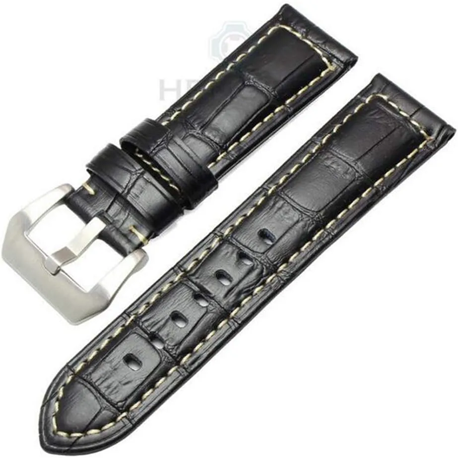 Genuine Leather Watch Band Top Grain Leather Watch Strap Replacement Soft Double-Sided Leather Wrist Watch Smartwatch Stirp for Men 20mm 22mm 24mm 26mm