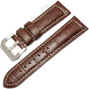 Genuine Leather Watch Band Top Grain Leather Watch Strap Replacement Soft Double-Sided Leather Wrist Watch Smartwatch Stirp for Men 20mm 22mm 24mm 26mm