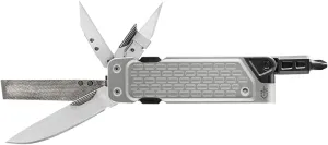 Gerber Gear Lockdown Driver 7-in-1 EDC Multitool - 2.5" Plain Edge Blade, Scissors, Bit Driver - Gifts for Men, Everyday Carry Gear and Survival Equipment - Silver