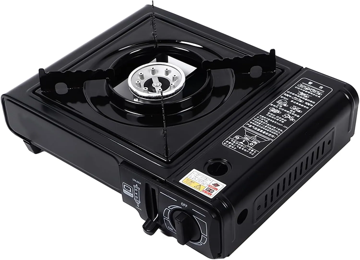 gernie Cassette Grill, Stainless Steel Cassette Stove Portable Camp Stove Outdoor Stove for Picnic Camping Travel, Not Included Gas, Camping Grills, Camping Stoves