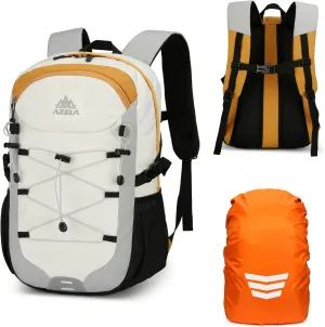 GES 30L Ultra-Lightweight Hiking Backpack for Women, Water Resistant Travel Backpack with Laptop Compartment (Fits 15.6"), Rain Cover – for Trekking, Camping, Climbing（Gray）