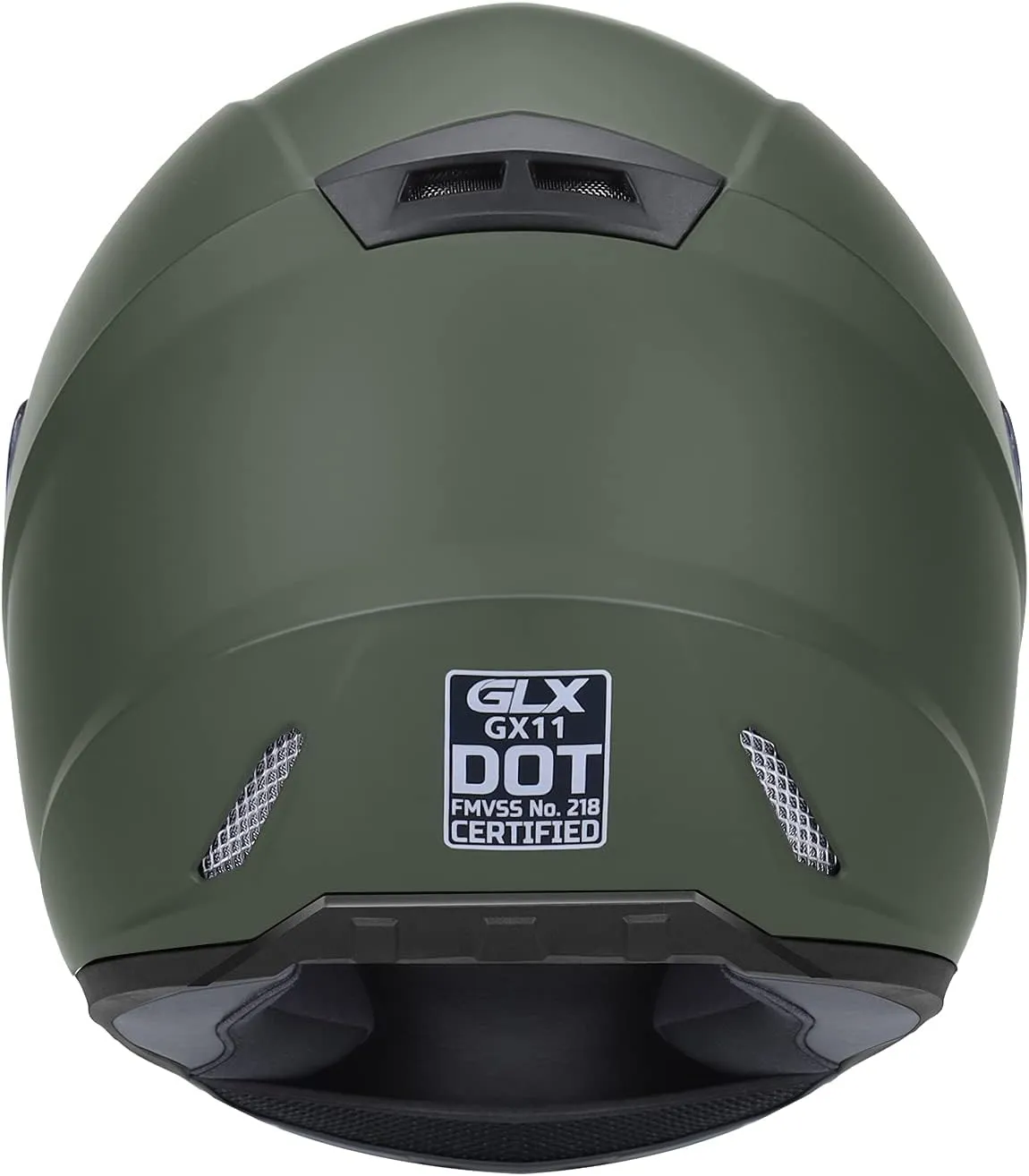 GLX GX11 Compact Motorcycle Helmet - Camo, Large - Full Face w/ Tinted Visor, DOT Approved