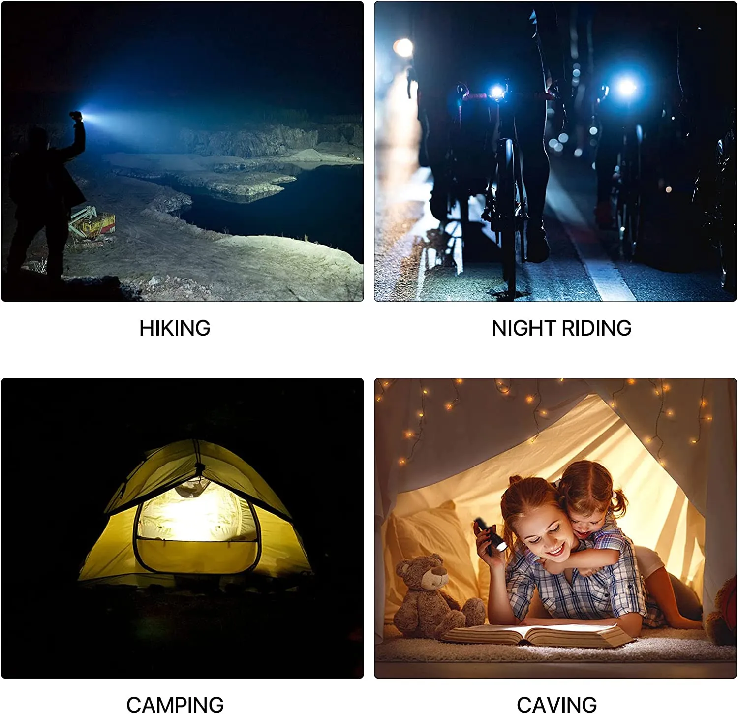 GOHOMAN  Flashlights High Lumens Rechargeable 10000 Lumens Led Bright Flashlight with USB Cable 5 Modes Zoomable Waterproof High Powered Handheld Flash Light for Emergencies Camping Outdoor Hiking