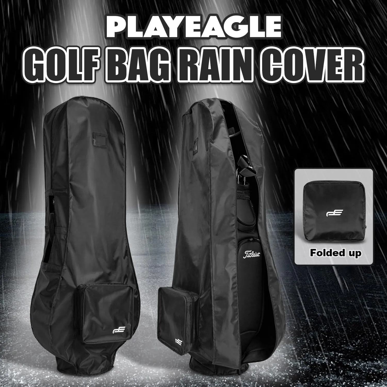 Golf Bag Rain Cover Bag Dustproof Waterproof Foldable Golf Club rain Cover