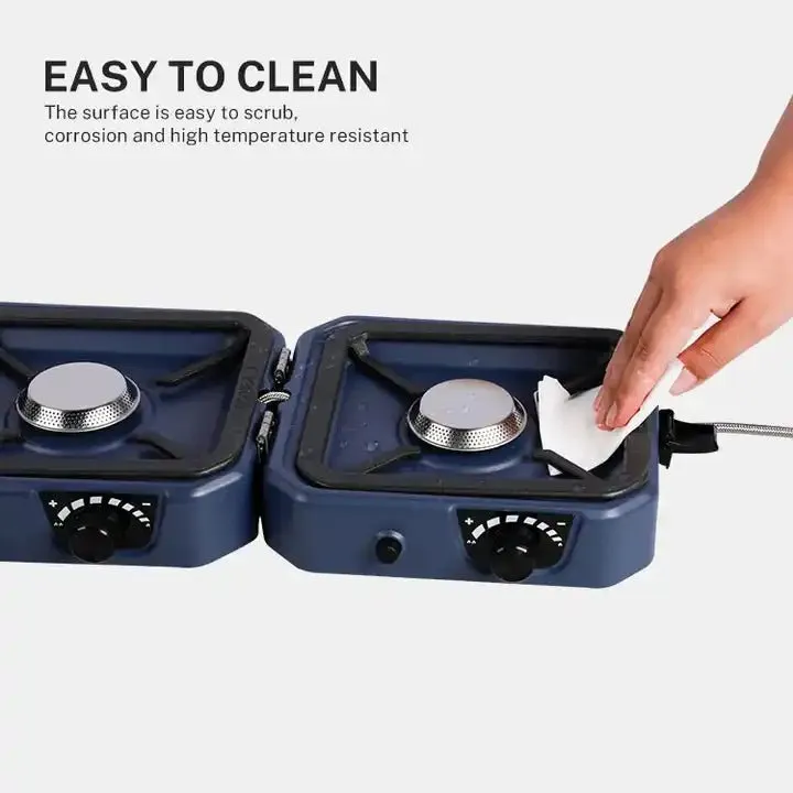 Green Lion 2 in 1 Foldable Camping Stove - Blue