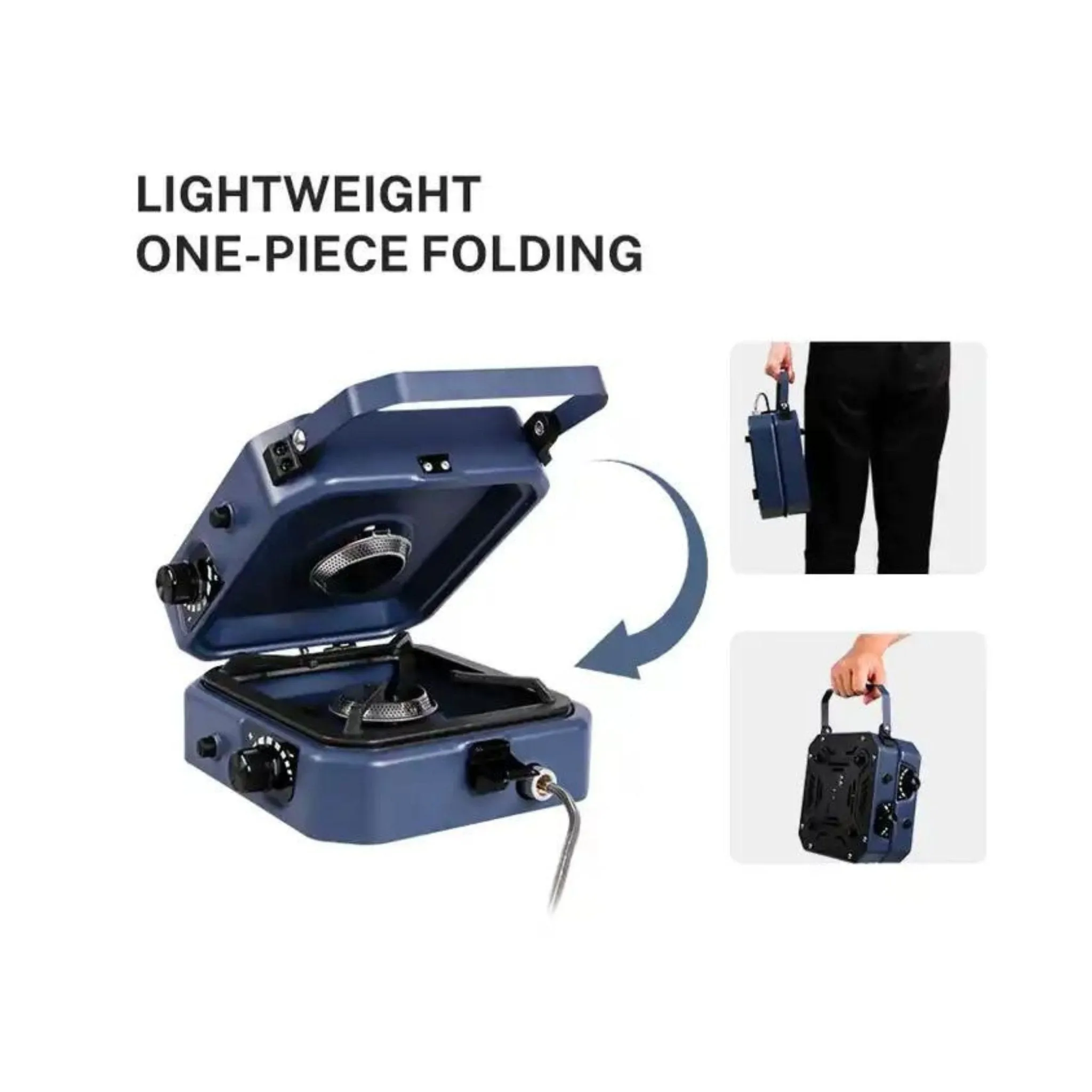 Green Lion 2 in 1 Foldable Camping Stove - Blue