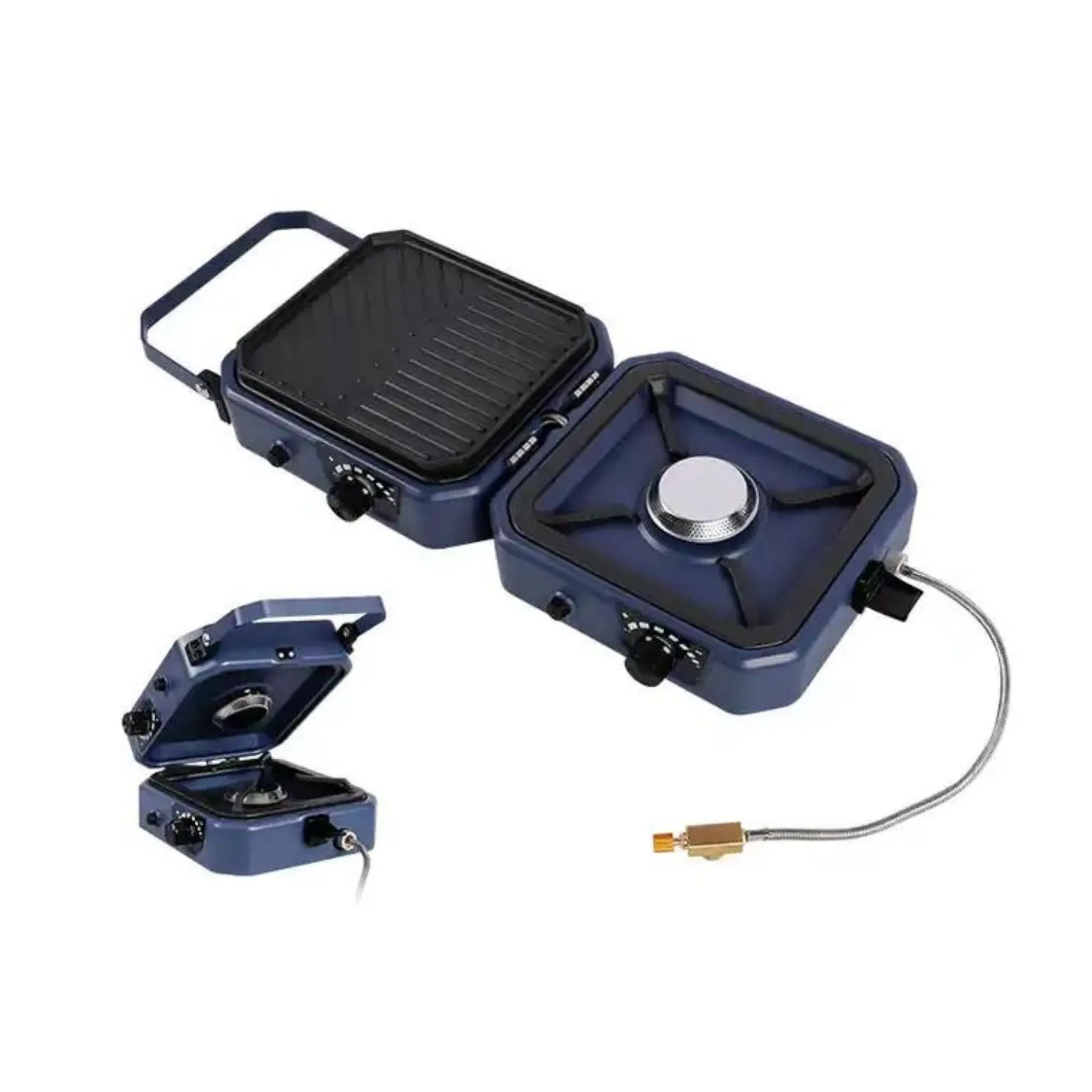Green Lion 2 in 1 Foldable Camping Stove - Blue
