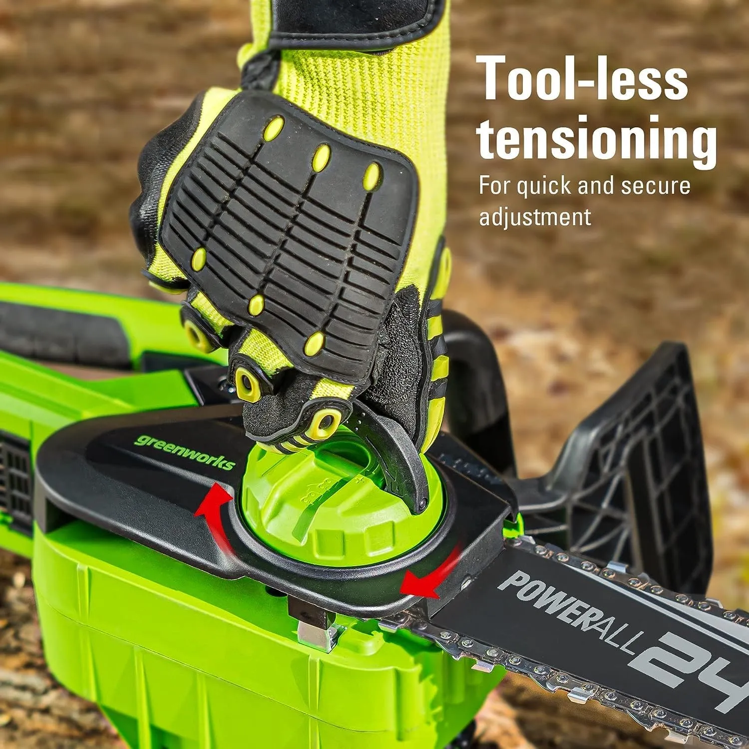 Greenworks 24V 10" Cordless Compact Chainsaw (Great For Storm Clean-Up, Pruning, and Firewood / 125  Compatible Tools), Tool Only