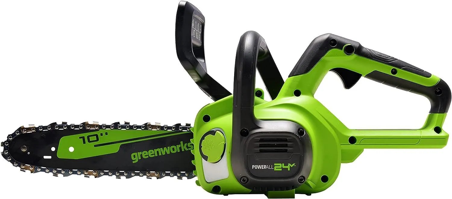 Greenworks 24V 10" Cordless Compact Chainsaw (Great For Storm Clean-Up, Pruning, and Firewood / 125  Compatible Tools), Tool Only