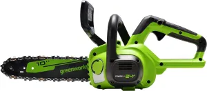 Greenworks 24V 10" Cordless Compact Chainsaw (Great For Storm Clean-Up, Pruning, and Firewood / 125  Compatible Tools), Tool Only