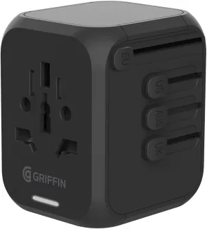 Griffin Powerblock 30W International Travel Adapter (GP-140-BLK)