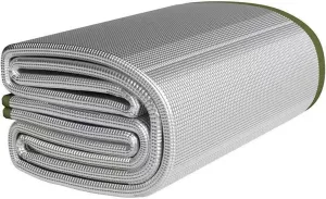 Ground Mat Camping Aluminum Sleeping Foam Mat, Insulating Thermal Waterproof Mat, Foldable Double-Sided Tent Aluminum Foil Pad for Camping Hiking Picnic, with Storage Bag