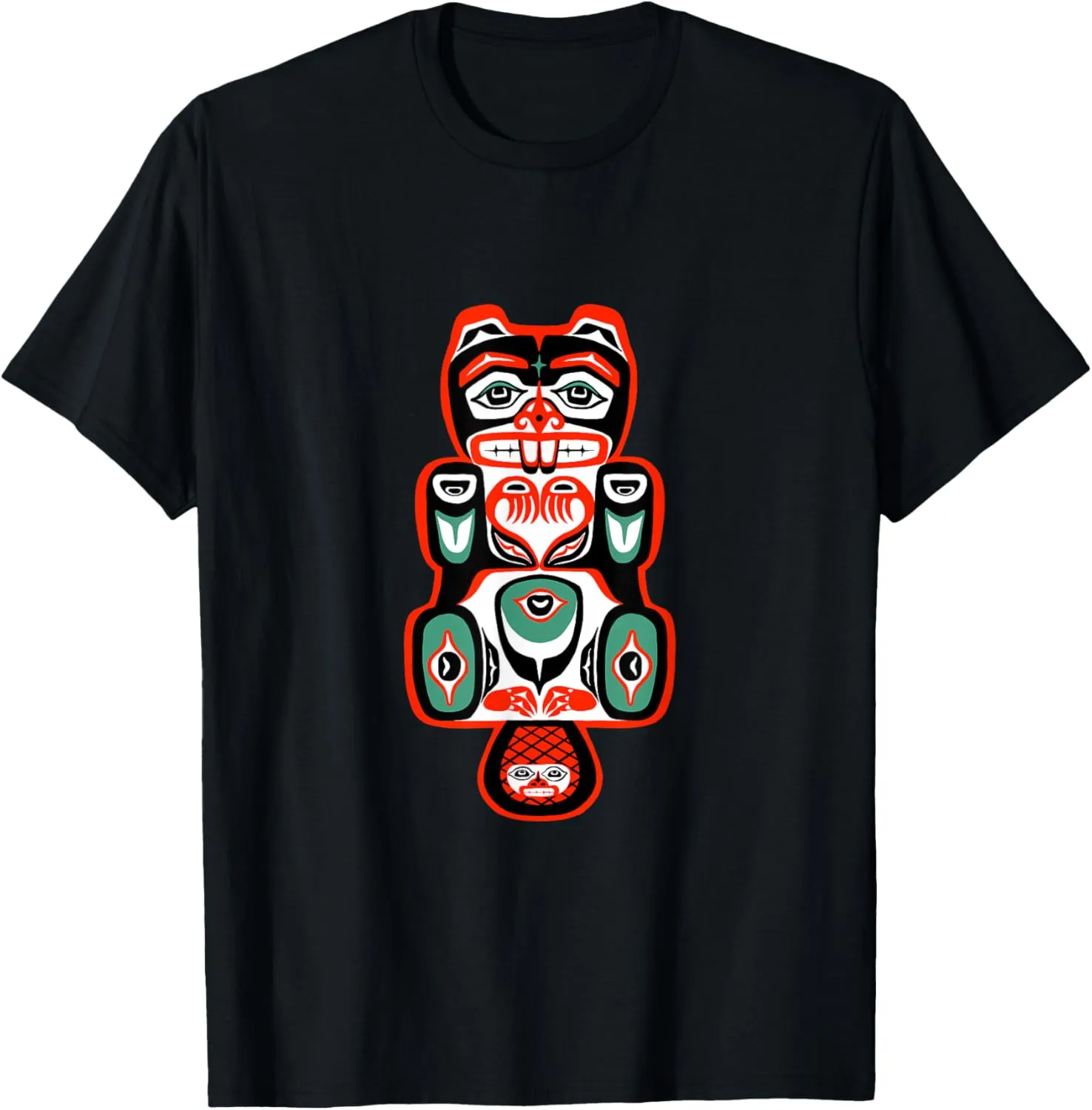 Haida art, Native American style, Beaver Totem T-Shirt