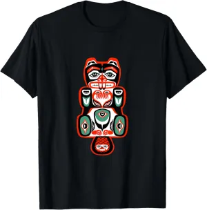 Haida art, Native American style, Beaver Totem T-Shirt