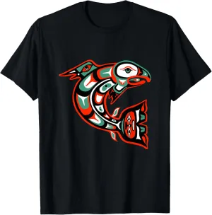 Haida art, Native American Style, Salmon Totem T-Shirt