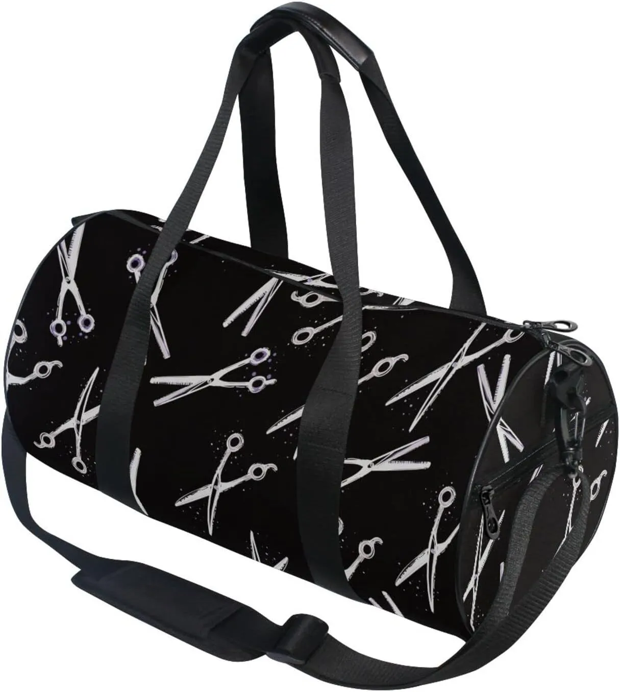 Hair Stylist Hairdressing Scissors Print Sports Gym Bag for Women and Men Travel Duffel Bag