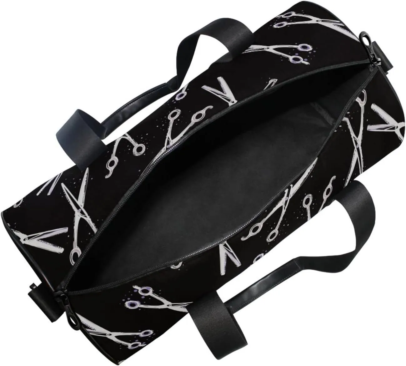 Hair Stylist Hairdressing Scissors Print Sports Gym Bag for Women and Men Travel Duffel Bag
