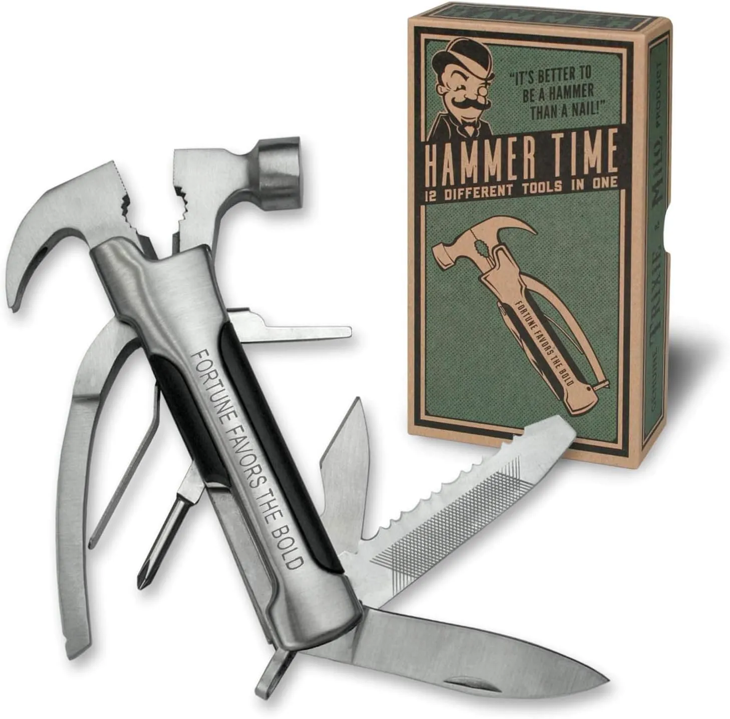 Hammer Multitool - Hammer With Screwdriver In Handle - For Father - Ladies Hammer - Multitool Hammer - Father Tool - Multiple Tools In One - Hammer Time - Trixie and Milo
