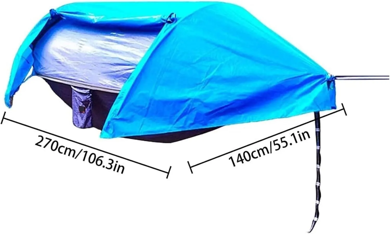 Hammock 270x140 Cm Camping Hammock Tent Portable Hammock with Mosquito Net Outdoor Lightweight Travel Portable Hammock