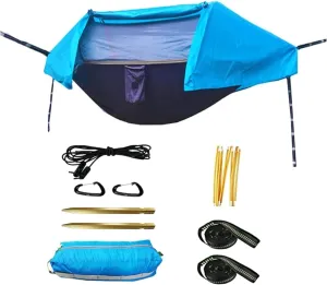 Hammock 270x140 Cm Camping Hammock Tent Portable Hammock with Mosquito Net Outdoor Lightweight Travel Portable Hammock
