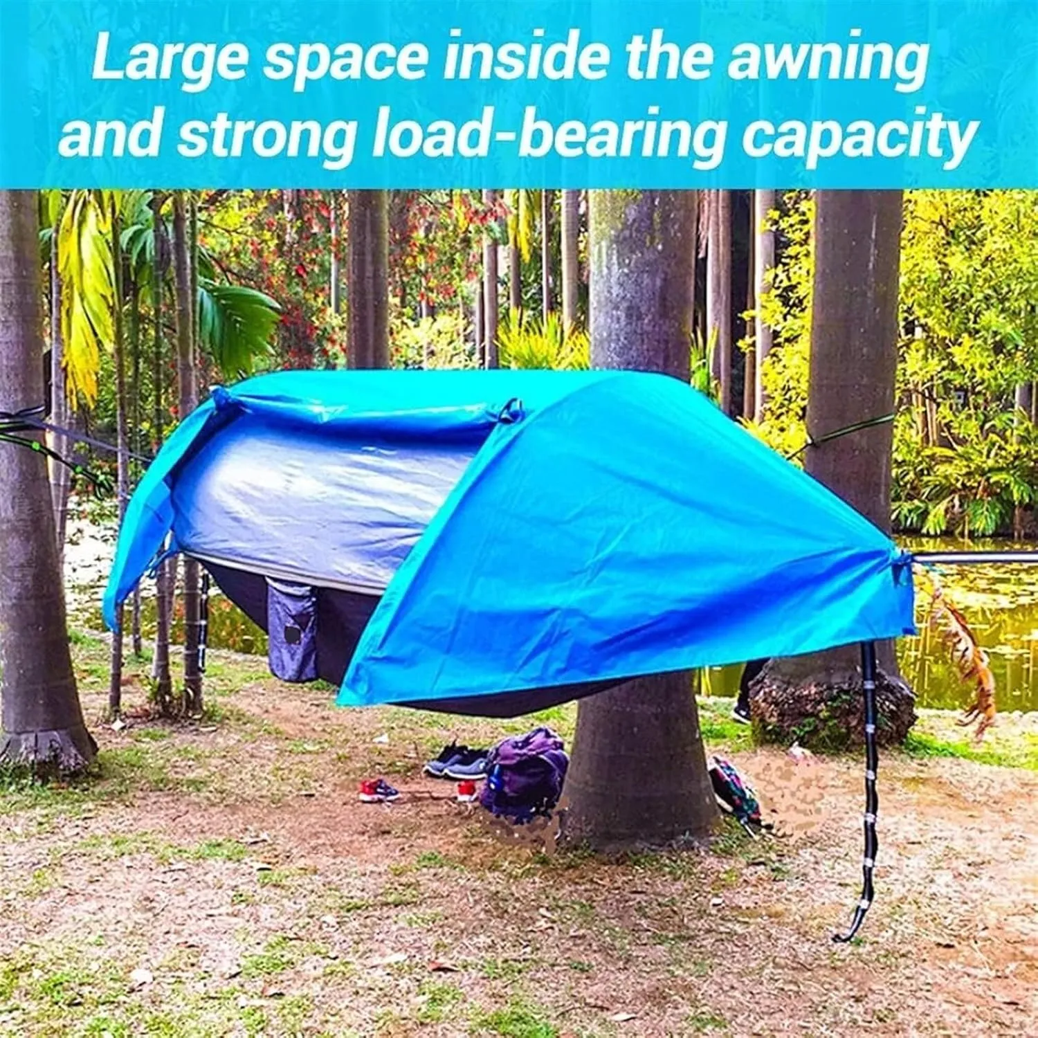 Hammock 270x140 Cm Camping Hammock Tent Portable Hammock with Mosquito Net Outdoor Lightweight Travel Portable Hammock