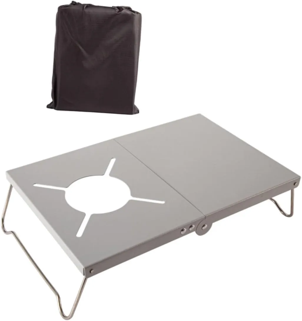 HANABASS Foldable Picnic Desk Stove Bracket Lightweight Travel Table for BBQ Camping