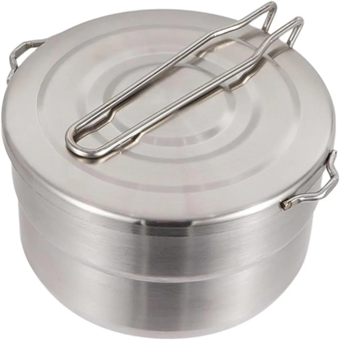 HANABASS Portable Folding Pot 1.5l Stainless Steel Camping Cookware Easy to Read Scale Design No-Stick Mountaineering Pot