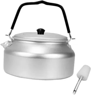 Handheld Outdoor Water Kettle Portable Stainless Steel Stovetop Kettle Whistle for Camping Convenient Tea Pot for Hiking and Outdoor Cooking