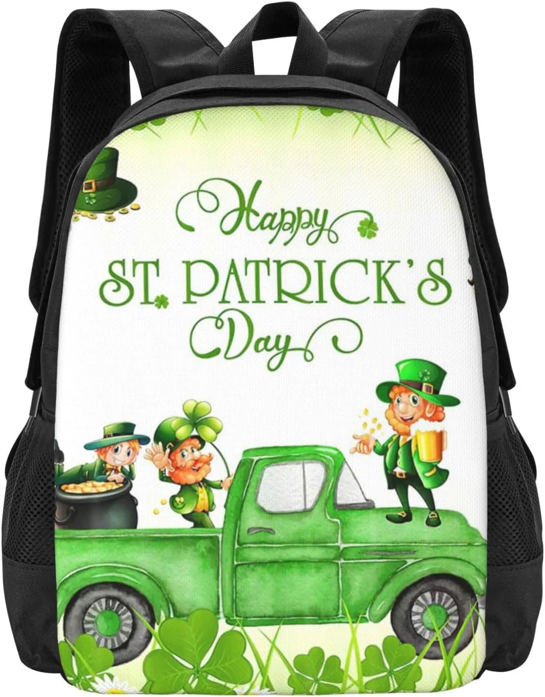 Happy St.Patrick'S Day Lightweight Packable Backpack Travel Casual Large Capacity Daypack Foldable Backpack For Men Women